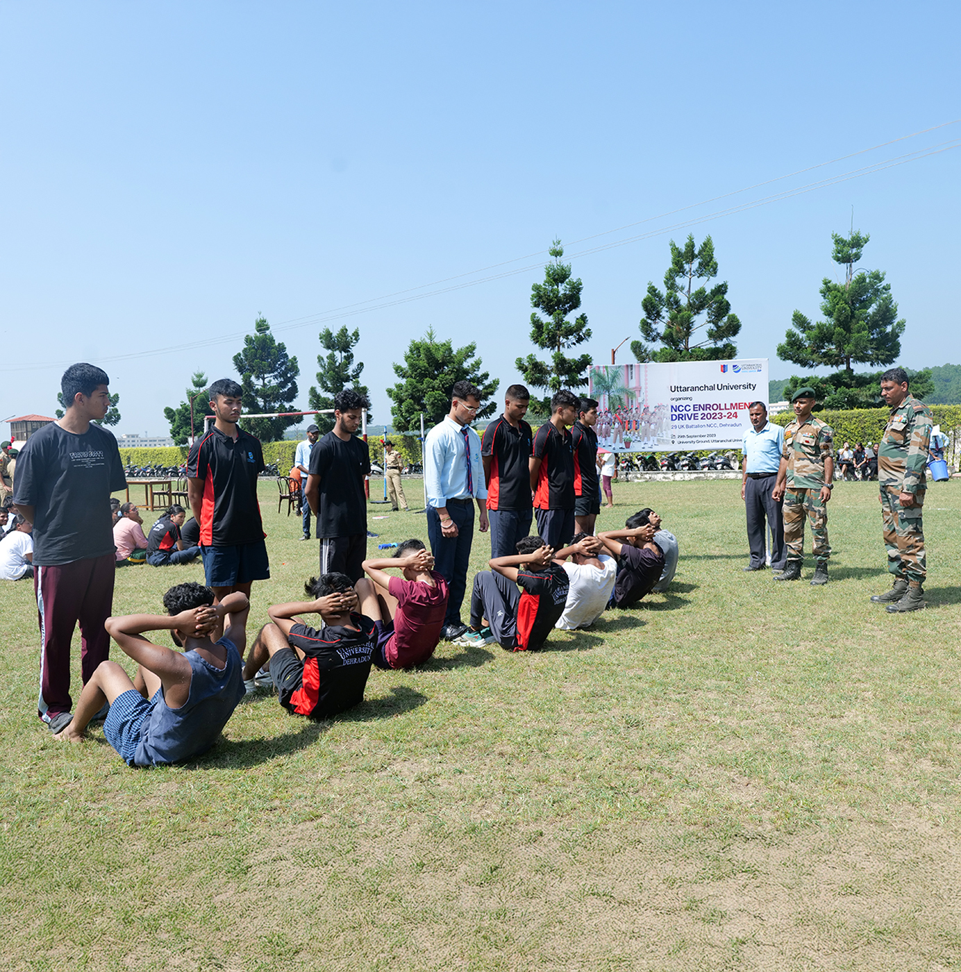 Two athletes running in a race