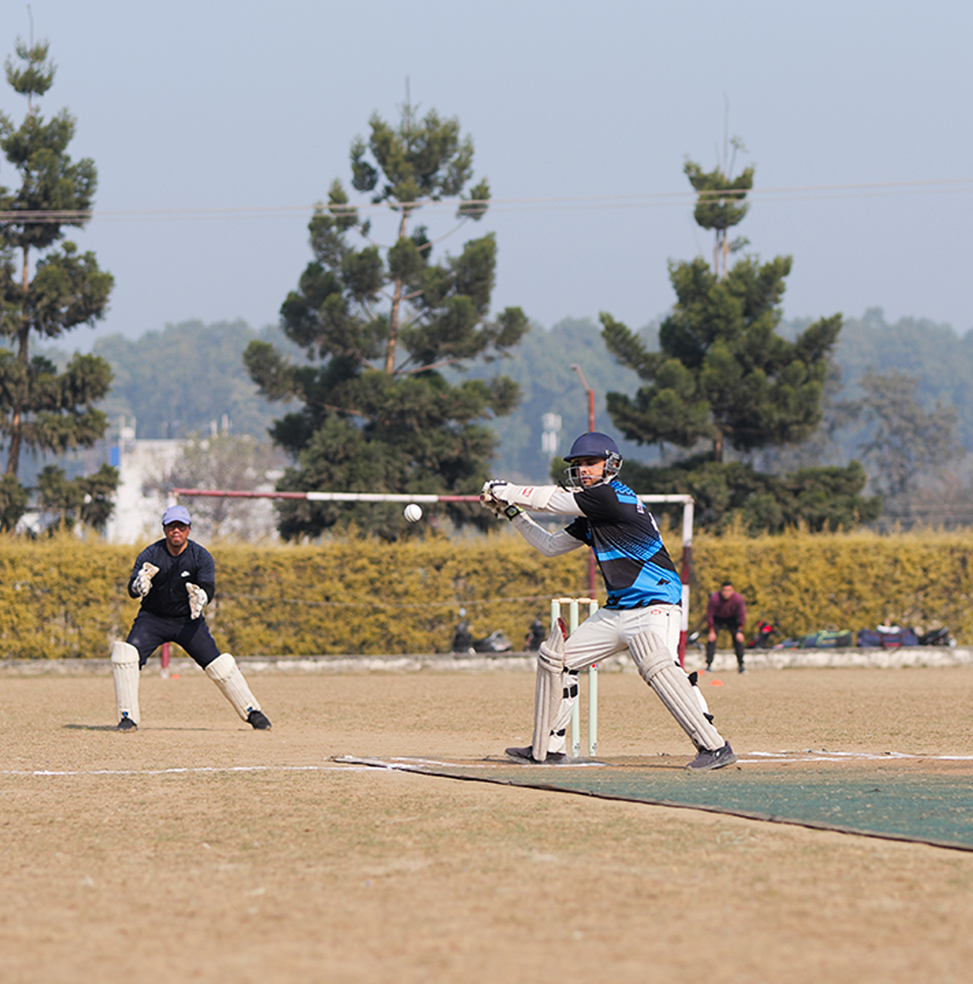 Two athletes running in a race