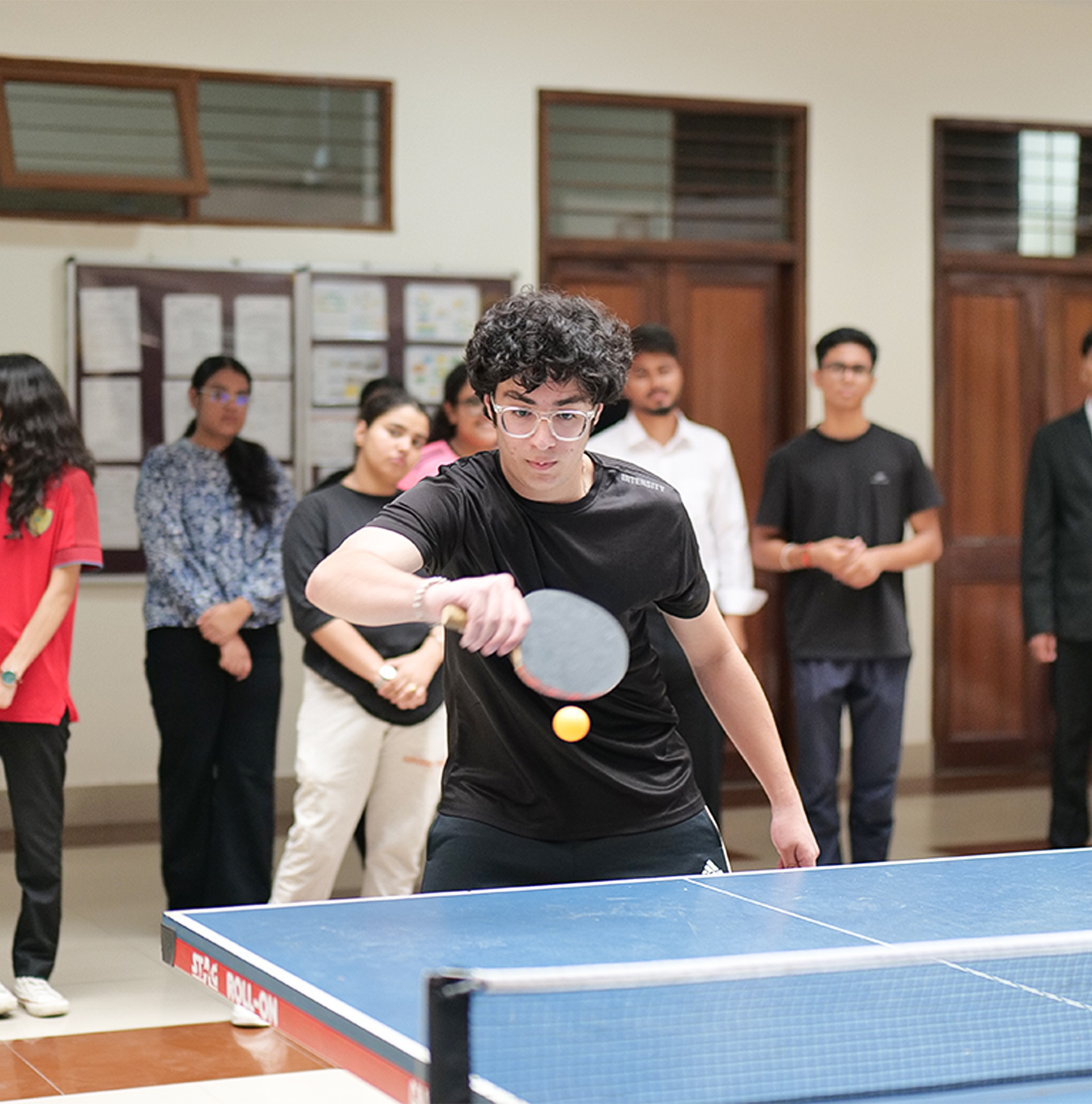 Two athletes running in a race