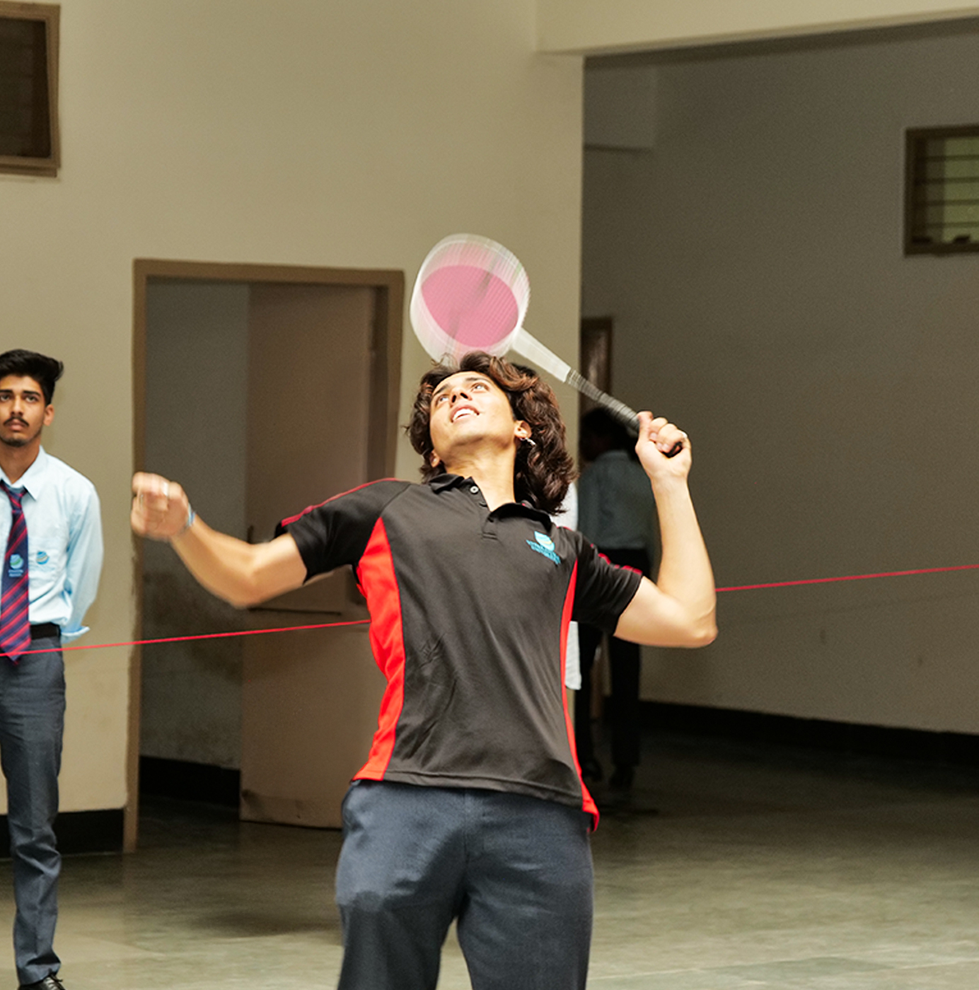 Two athletes running in a race