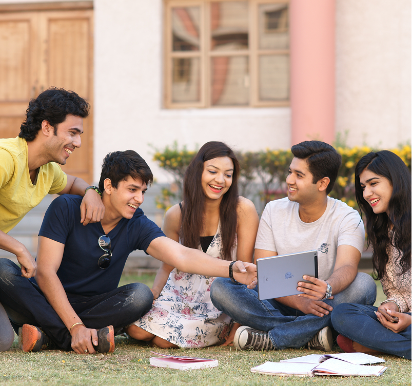 Students studying together
